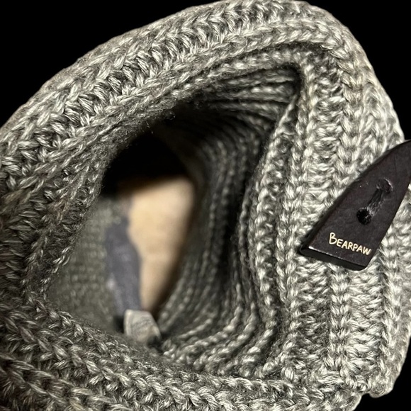 🌻Bearpaw Grey Tall (or Short) Comfortable Knit Outdoor Boots Women's Size 7 - Picture 11 of 14